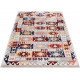 Tapis berbère multicolore kilim avec franges Taulov