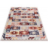 Tapis berbère multicolore kilim avec franges Taulov