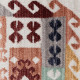 Tapis berbère multicolore kilim avec franges Taulov