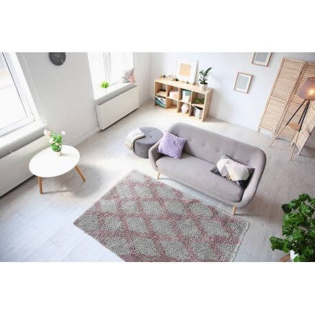 Petit tapis berbère losange 100% coton