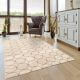 Tapis beige design brillant en polyester graphique Aubange