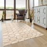 Tapis beige design brillant en polyester graphique Aubange