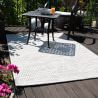Tapis extérieur et intérieur plat blanc Nahti