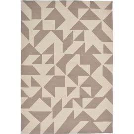 Tapis moderne intérieur et extérieur graphique beige Yerba