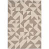 Tapis moderne intérieur et extérieur graphique beige Yerba