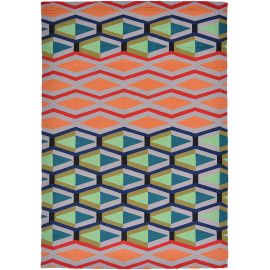 Tapis multicolore intérieur et extérieur graphique design Cruz