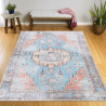 Tapis vintage lavable en machine rayé rectangle Morum