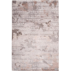 Tapis en soie de bambou au design baroque Perle