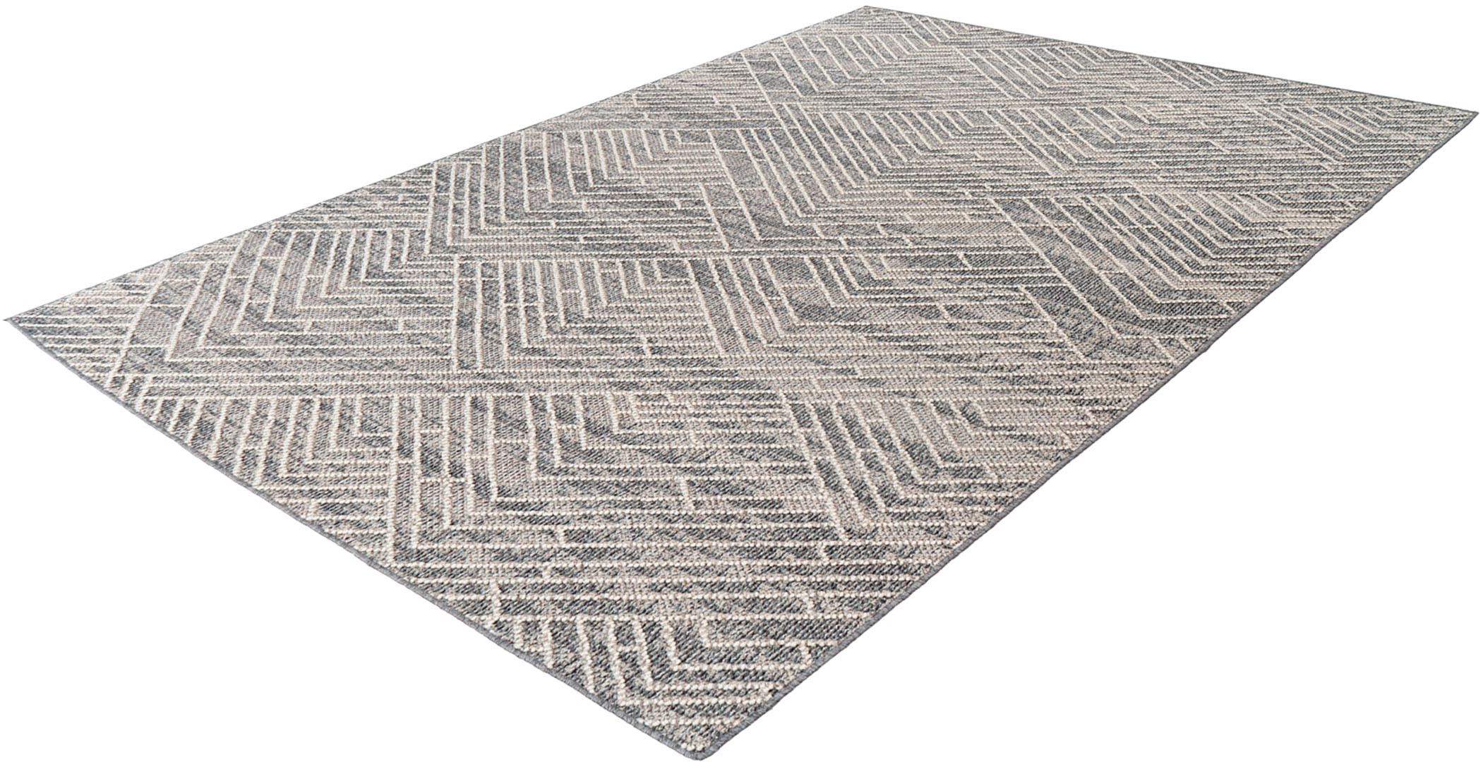 BALTA Tapis Exterieur, Tapis Tissé Plat idéal pour l'Extérieur sur la  Terrasse ou à l'Intérieur dans Un Salon - Chambre, Tissage Mécanique, Effet