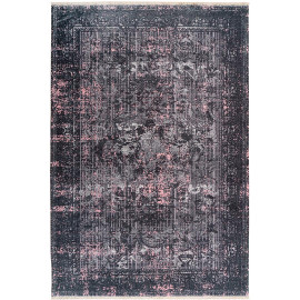 Tapis recyclé vintage rayé lavable en machine Orta