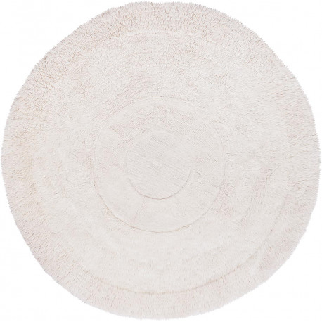 Tapis naturel rond en laine lavable en machine Arctic