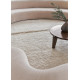 Tapis uni naturel en laine lavable en machine Tundra