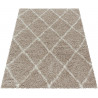 Tapis shaggy design rectangle géométrique Chantecler