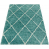 Tapis shaggy design rectangle géométrique Chantecler