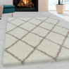 Tapis shaggy design rectangle géométrique Chantecler