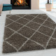 Tapis shaggy design rectangle géométrique Chantecler