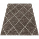 Tapis shaggy design rectangle géométrique Chantecler