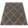 Tapis shaggy design rectangle géométrique Chantecler