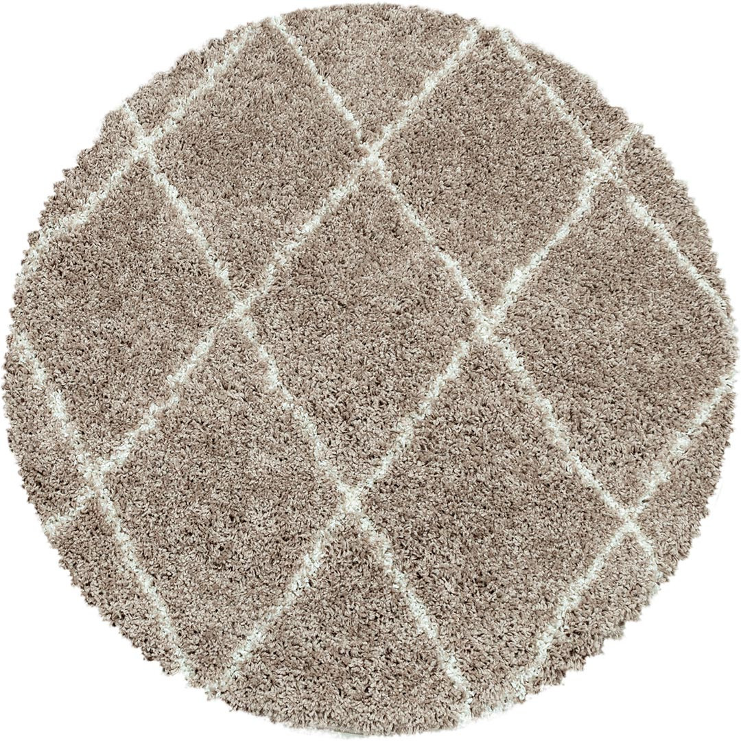 Tapis rond lavable en machine, tapis de sol d'entrée absorbant antidérapant  de style géométrique simple