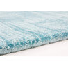 Tapis effet vintage turquoise en viscose tissé main Kruger