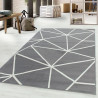 Tapis scandinave graphique gris pour salon Bouvreuil