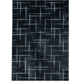Tapis moderne rectangle rayé à courtes mèches Buse