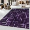 Tapis moderne rectangle rayé à courtes mèches Buse