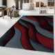 Tapis effet courbe moderne pour salon Chouette