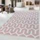 Tapis géométrique scandinave rectangle Corbeaux