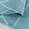 Tapis graphique de salon scandinave Linotte
