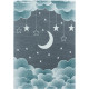 Tapis enfant à courtes mèches rectangle Lune