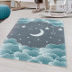 Tapis enfant à courtes mèches rectangle Lune