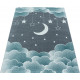 Tapis enfant à courtes mèches rectangle Lune