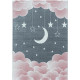 Tapis enfant à courtes mèches rectangle Lune