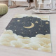 Tapis enfant à courtes mèches rectangle Lune