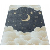 Tapis enfant à courtes mèches rectangle Lune