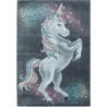 Tapis à courtes mèches pour chambre enfant Licorne