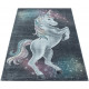 Tapis à courtes mèches pour chambre enfant Licorne