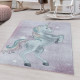 Tapis à courtes mèches pour chambre enfant Licorne