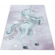 Tapis à courtes mèches pour chambre enfant Licorne