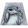 Tapis de chambre enfant rectangle Lapin