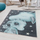 Tapis de chambre enfant à courtes mèches Dragon