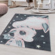 Tapis de chambre enfant à courtes mèches Dragon