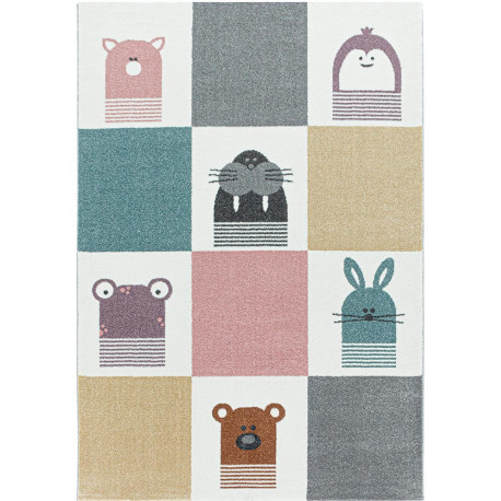 Tapis multicolore enfant à courtes mèches Anima