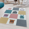 Tapis multicolore enfant à courtes mèches Anima