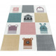 Tapis multicolore enfant à courtes mèches Anima