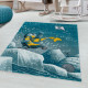 Tapis bleu de chambre enfant Igloo