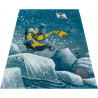 Tapis bleu de chambre enfant Igloo