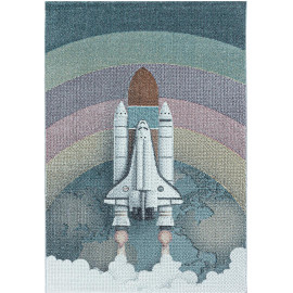 Tapis pour chambre enfant bleu Space