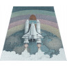 Tapis pour chambre enfant bleu Space